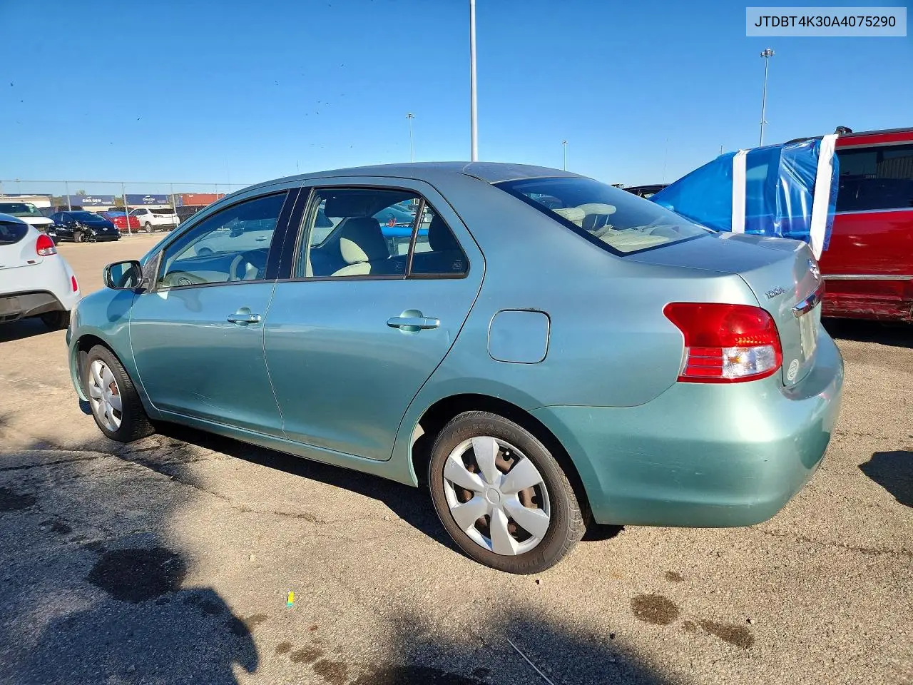 2010 TOYOTA YARIS VIN JTDBT4K30A4075290 — фото 2