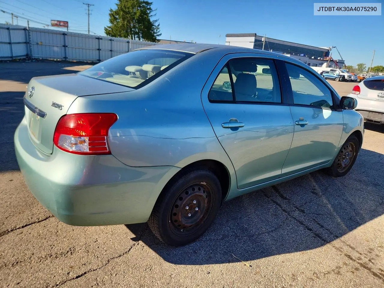 2010 TOYOTA YARIS VIN JTDBT4K30A4075290 — фото 3