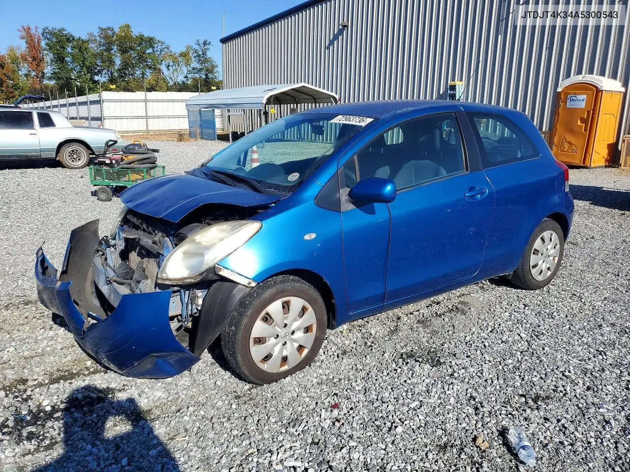 TOYOTA YARIS 2010, VIN JTDJT4K34A5300543