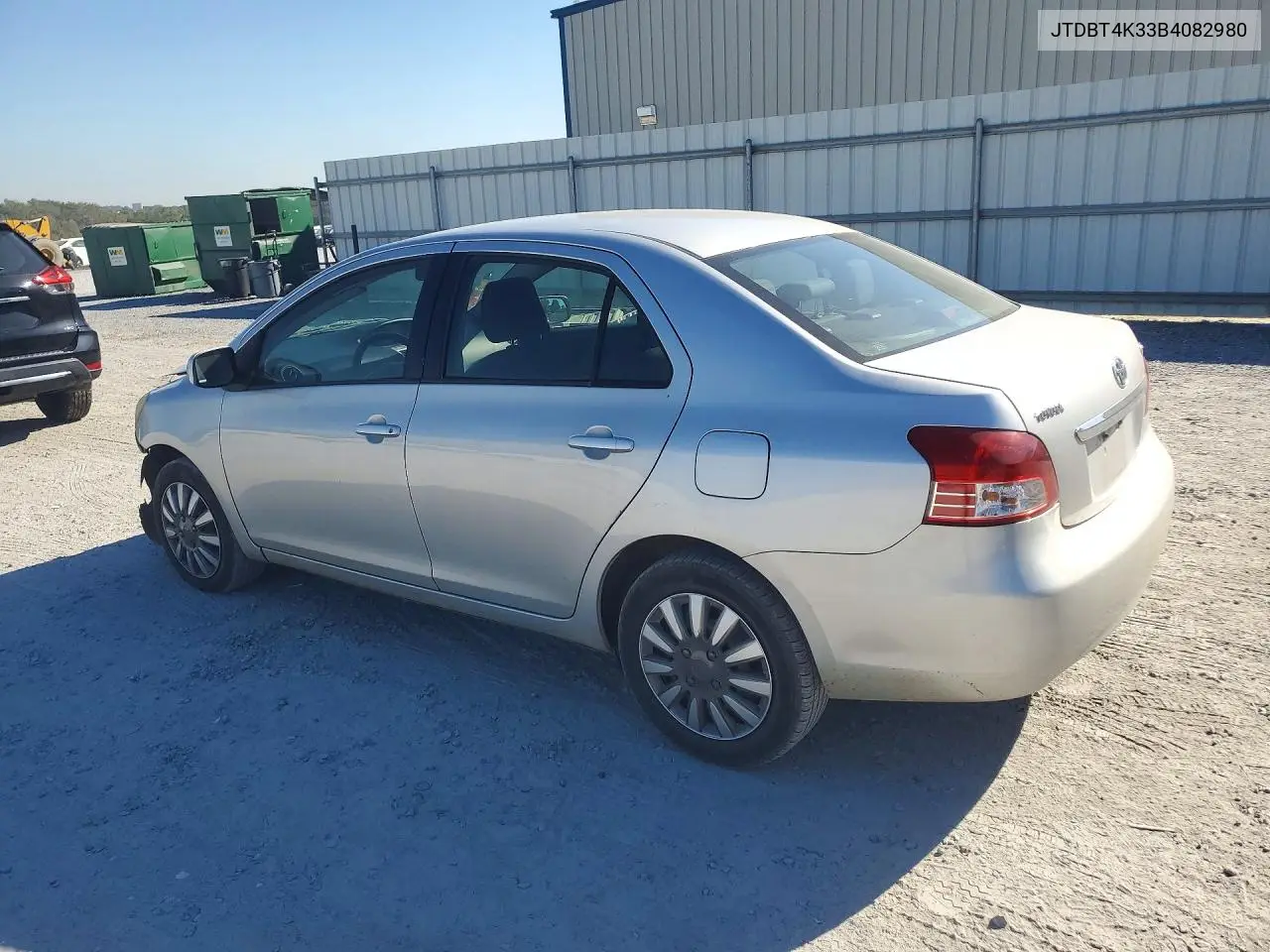 2011 TOYOTA YARIS VIN JTDBT4K33B4082980 — фото 2