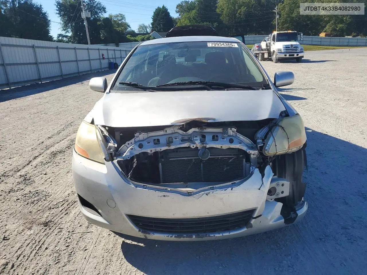 2011 TOYOTA YARIS VIN JTDBT4K33B4082980 — фото 5