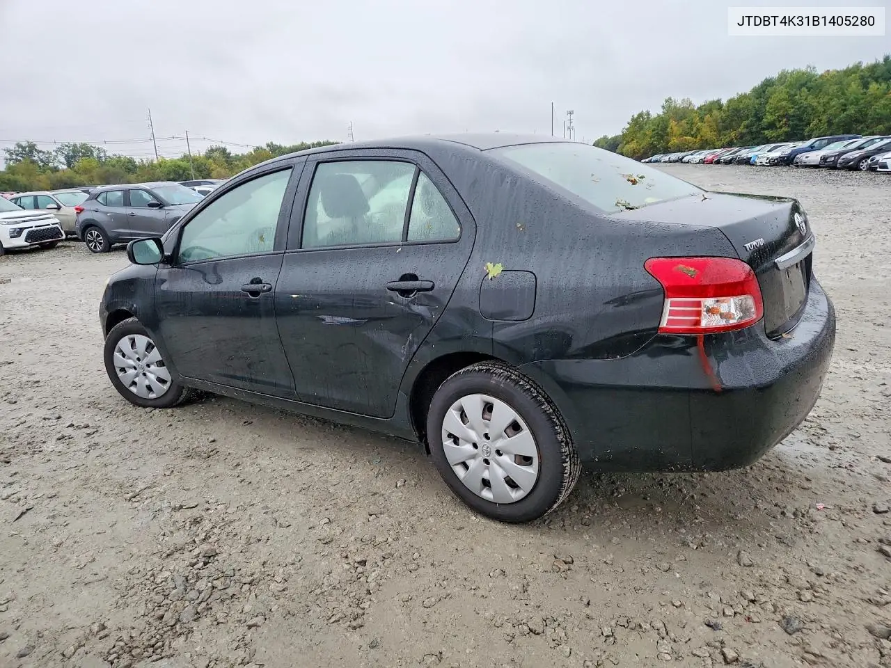 2011 TOYOTA YARIS VIN JTDBT4K31B1405280 — фото 2