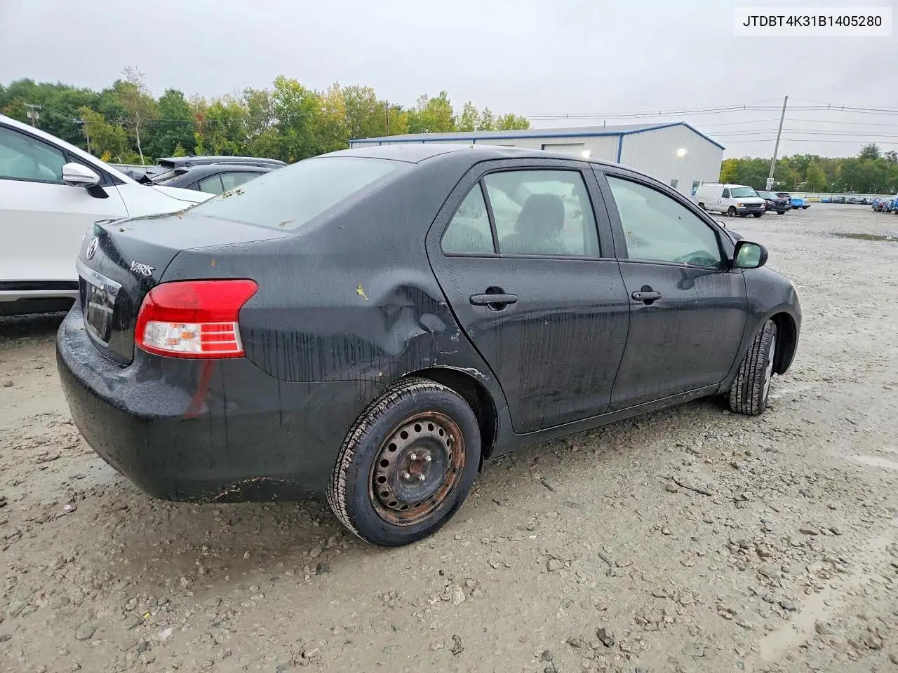 2011 TOYOTA YARIS VIN JTDBT4K31B1405280 — фото 3