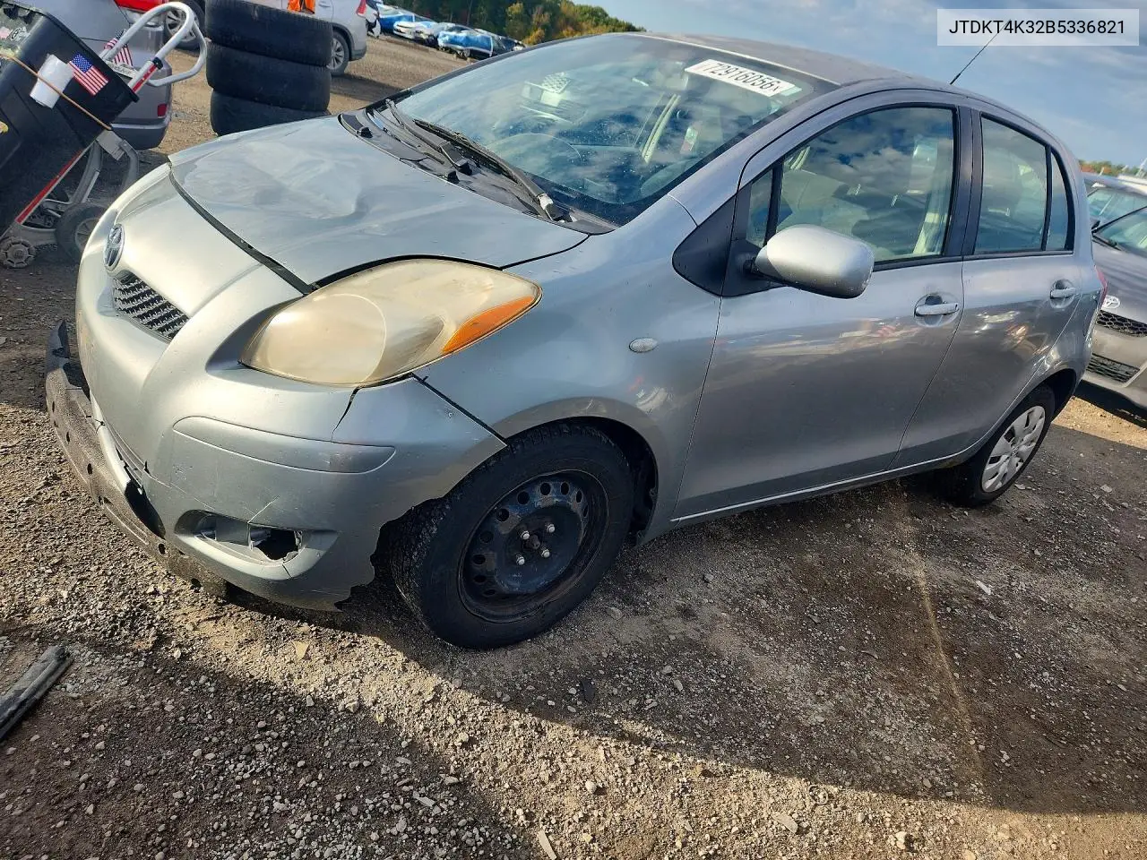 TOYOTA YARIS 2011, VIN JTDKT4K32B5336821