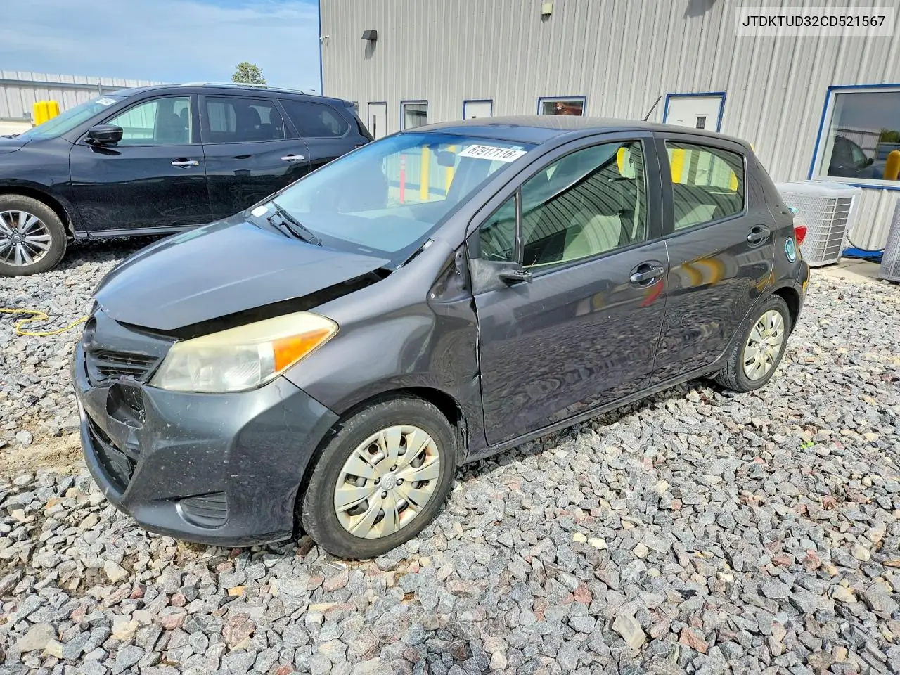 TOYOTA YARIS 2012, VIN JTDKTUD32CD521567