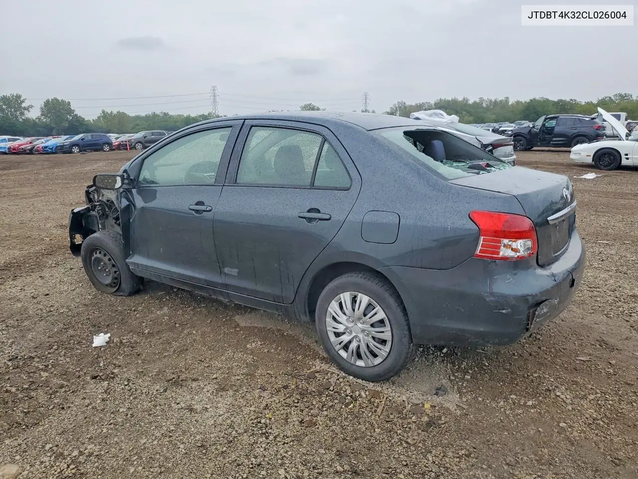 2012 TOYOTA YARIS VIN JTDBT4K32CL026004 — фото 2