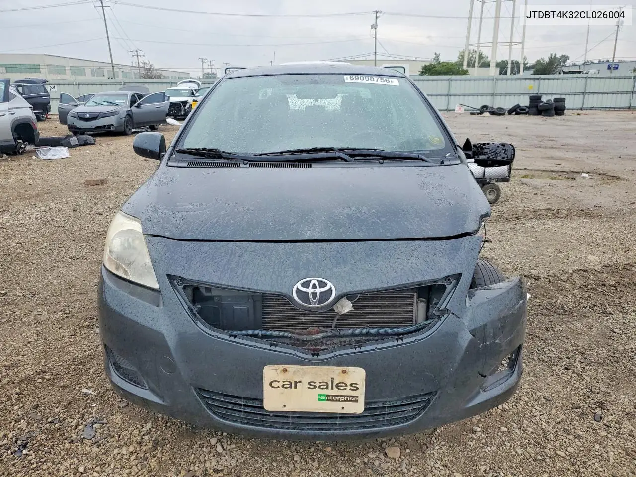 2012 TOYOTA YARIS VIN JTDBT4K32CL026004 — фото 5