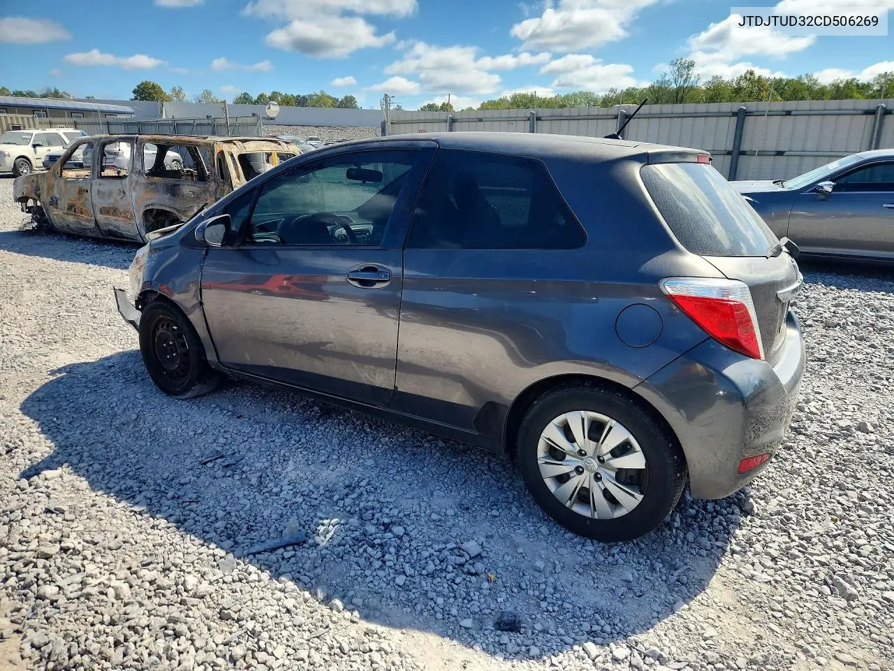 2012 TOYOTA YARIS VIN JTDJTUD32CD506269 — фото 2