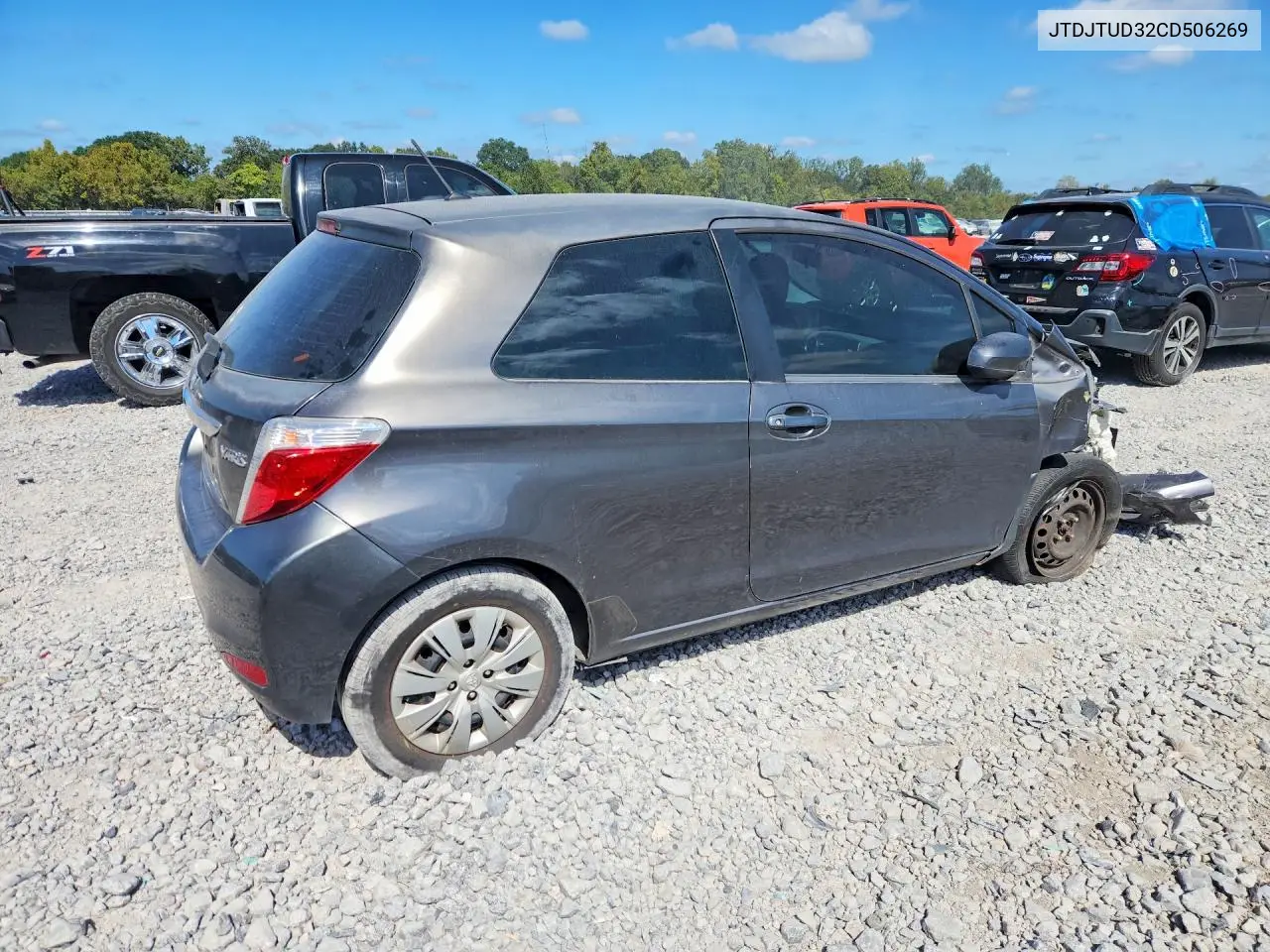 2012 TOYOTA YARIS VIN JTDJTUD32CD506269 — фото 3