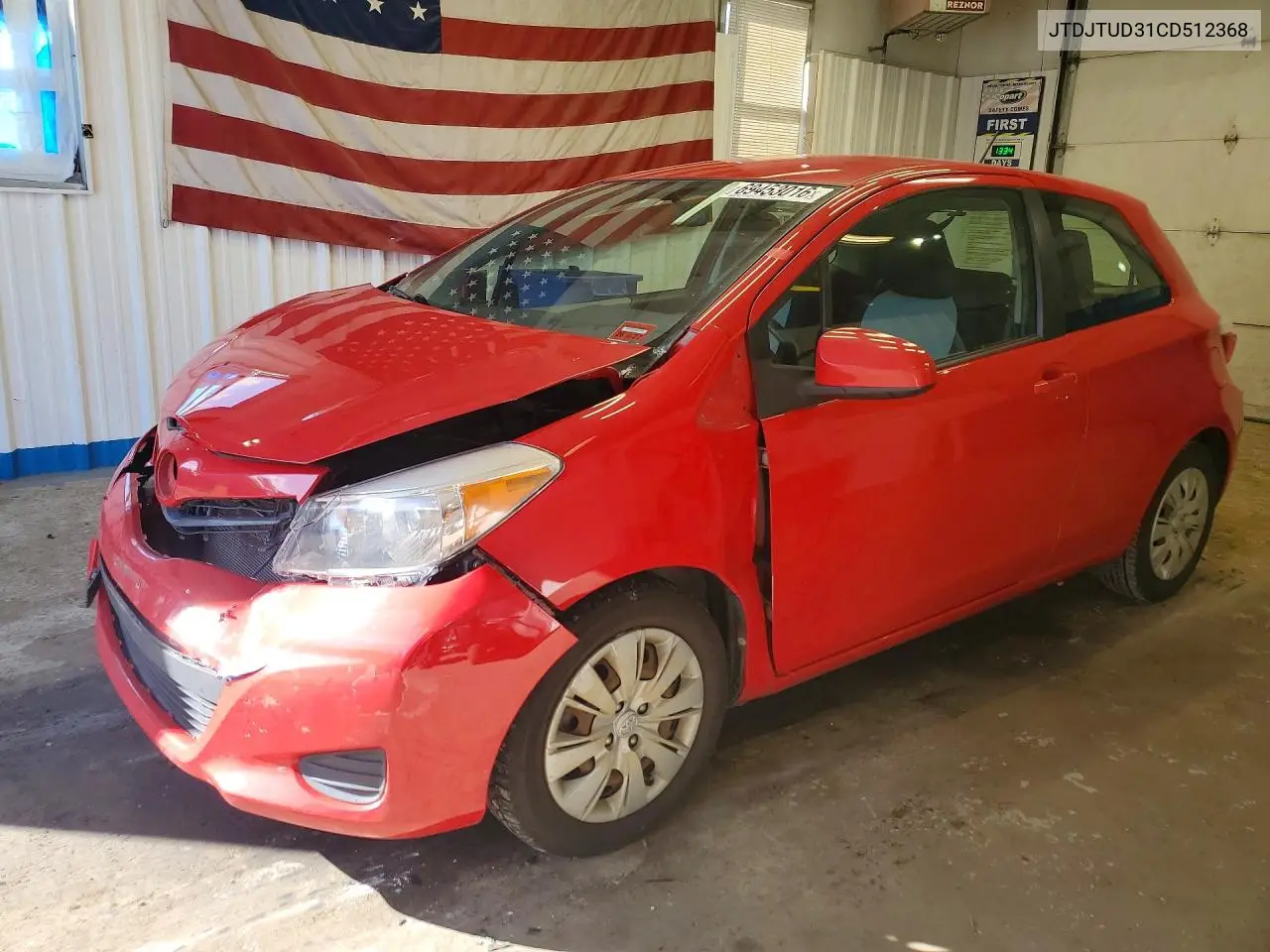 TOYOTA YARIS 2012, VIN JTDJTUD31CD512368