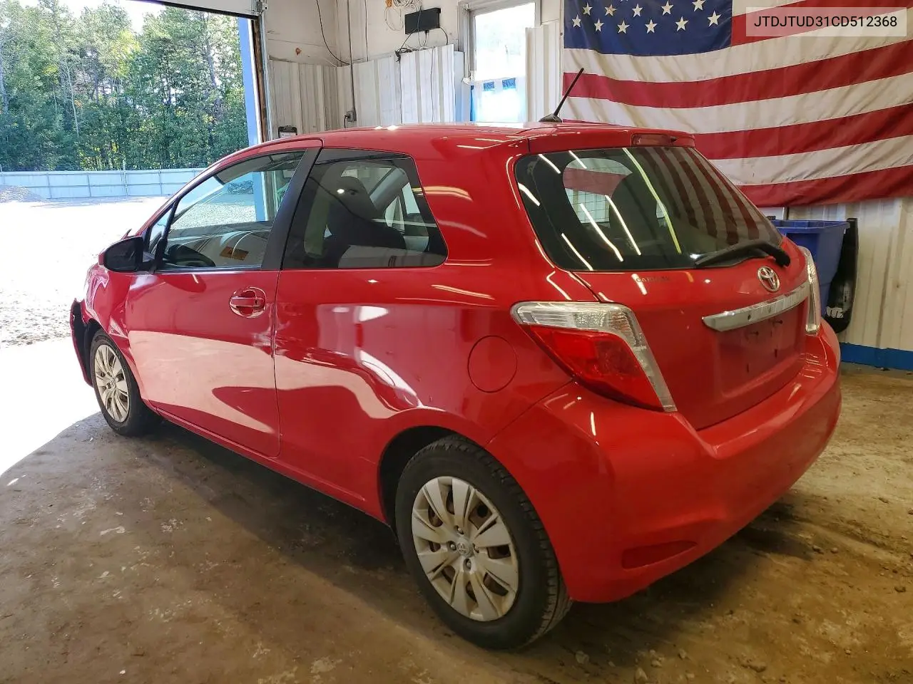 2012 TOYOTA YARIS VIN JTDJTUD31CD512368 — фото 2