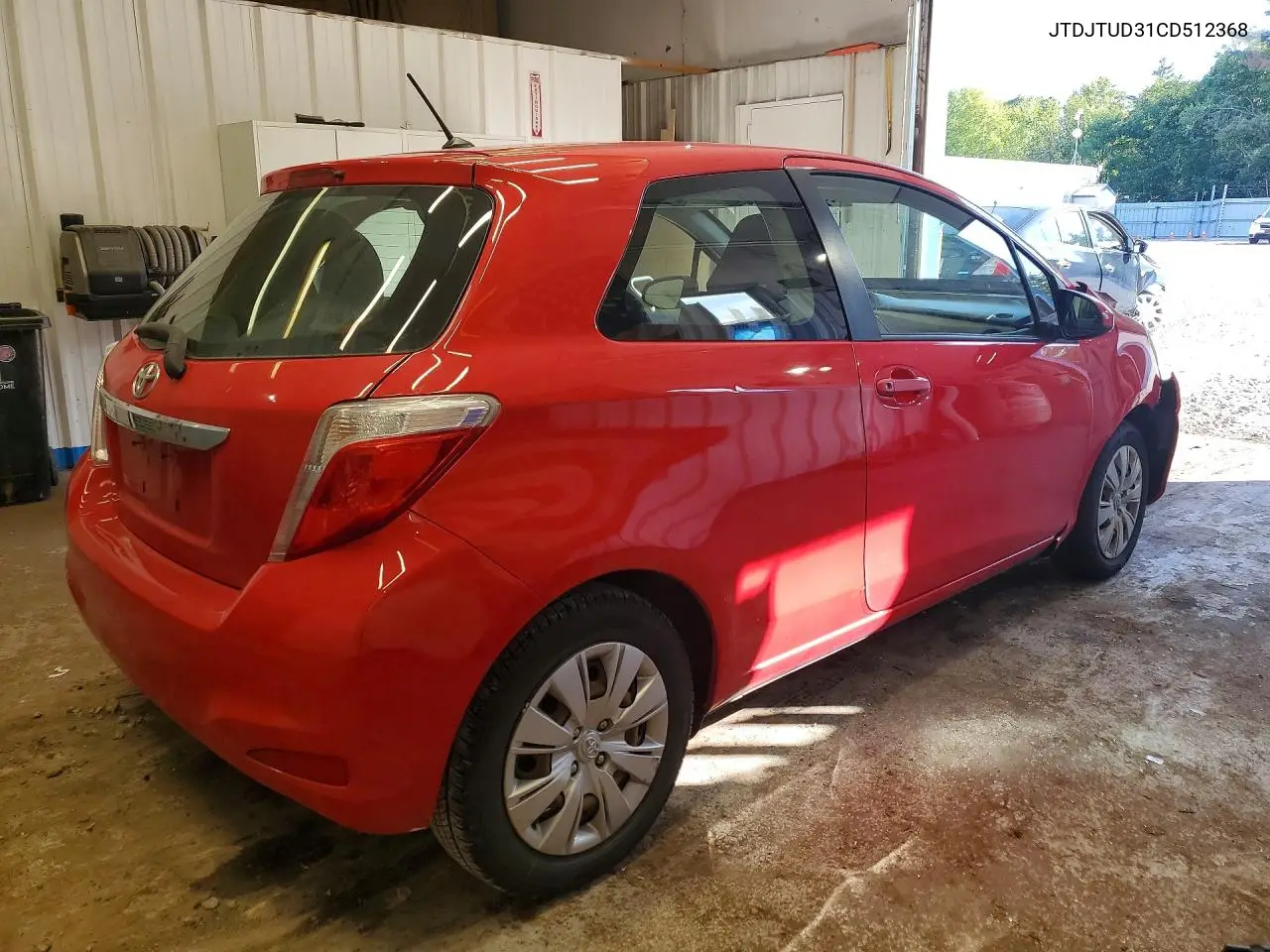 2012 TOYOTA YARIS VIN JTDJTUD31CD512368 — фото 3