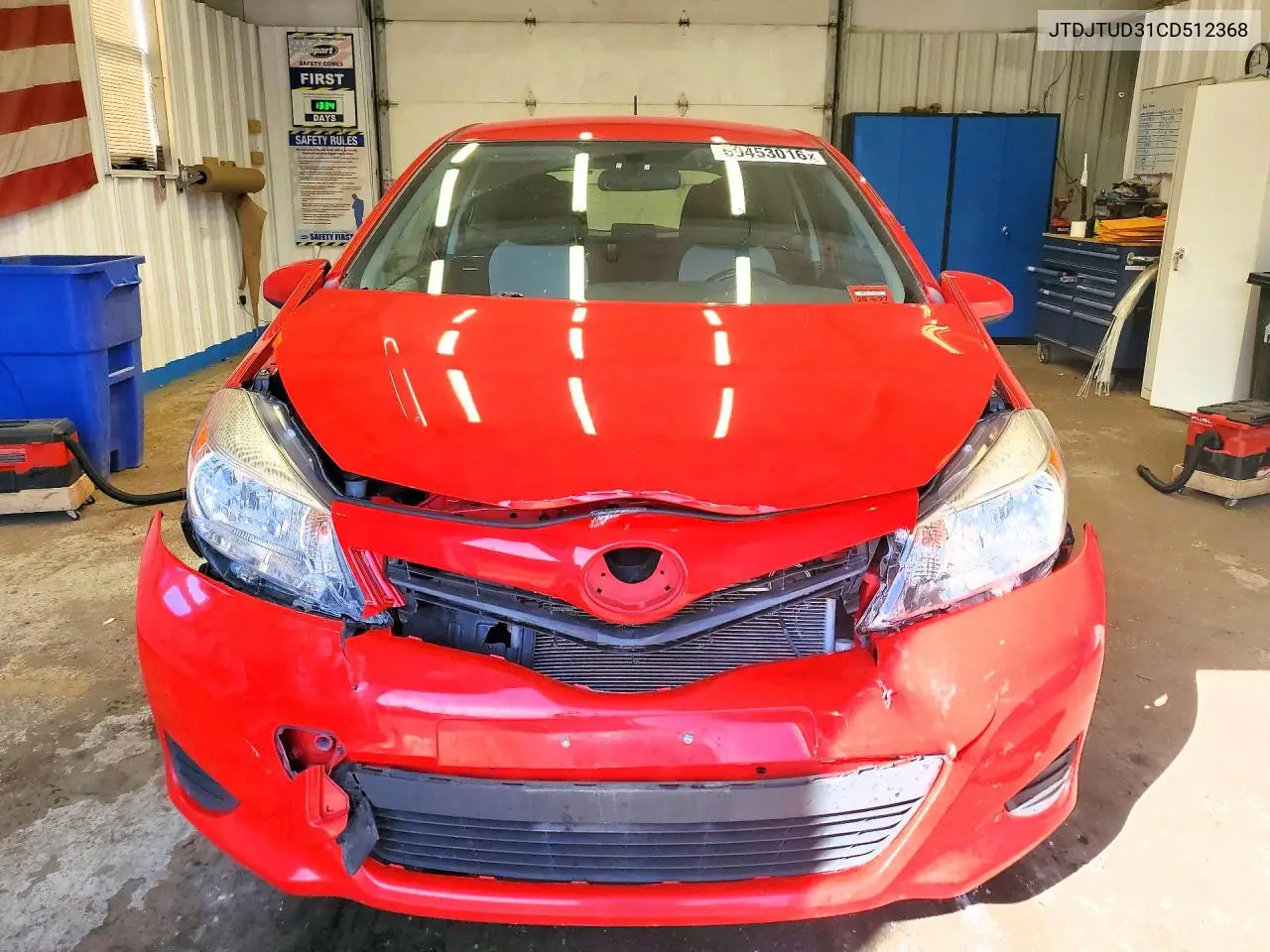 2012 TOYOTA YARIS VIN JTDJTUD31CD512368 — фото 5