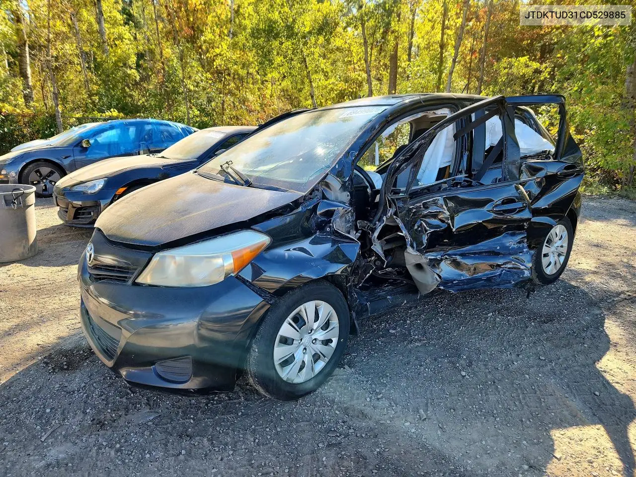 TOYOTA YARIS 2012, VIN JTDKTUD31CD529885