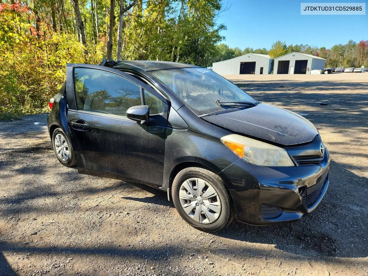 2012 TOYOTA YARIS VIN JTDKTUD31CD529885 — фото 4