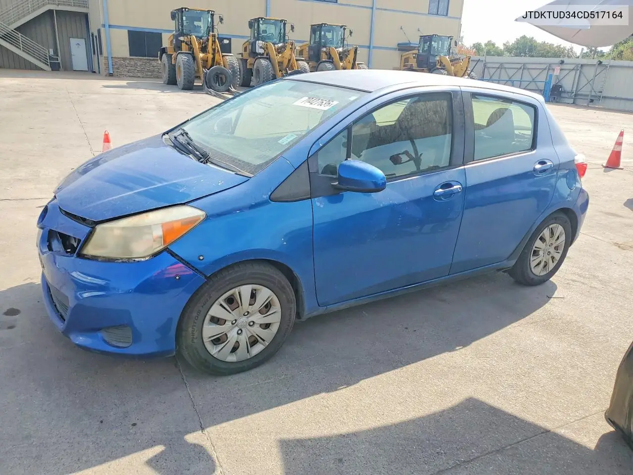 TOYOTA YARIS 2012, VIN JTDKTUD34CD517164