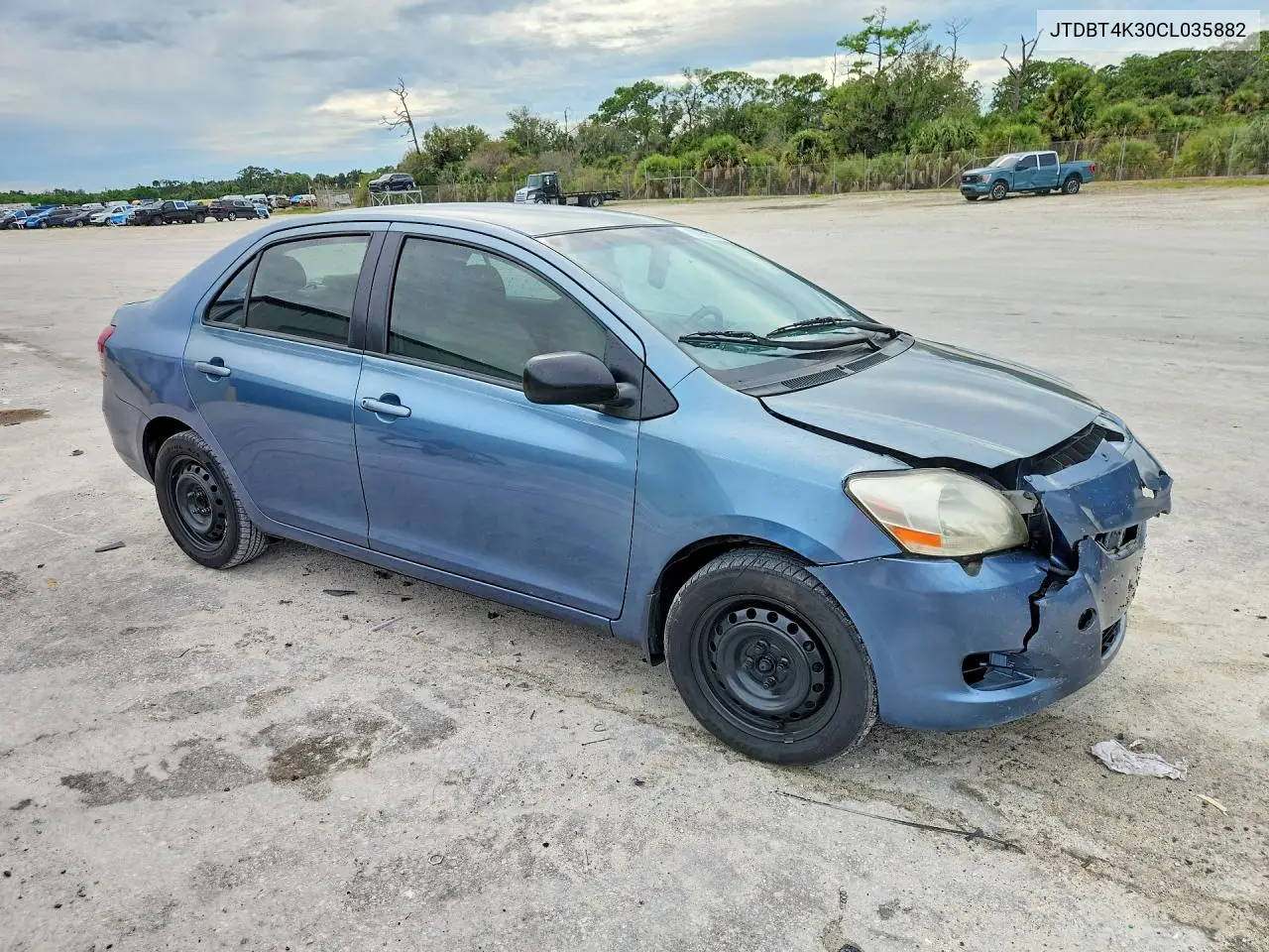 2012 TOYOTA YARIS VIN JTDBT4K30CL035882 — фото 4