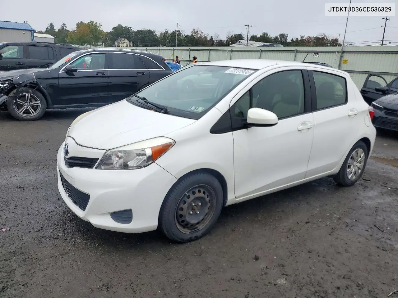 TOYOTA YARIS 2012, VIN JTDKTUD36CD536329