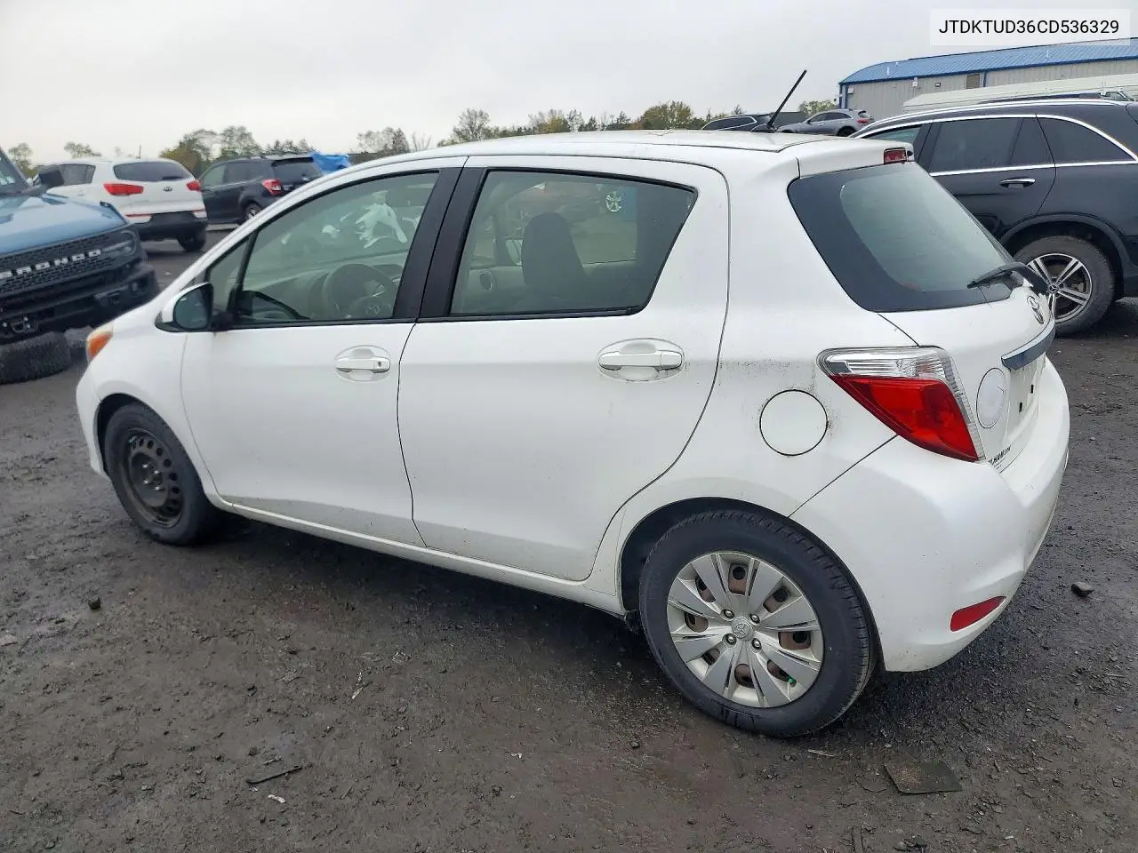 2012 TOYOTA YARIS VIN JTDKTUD36CD536329 — фото 2
