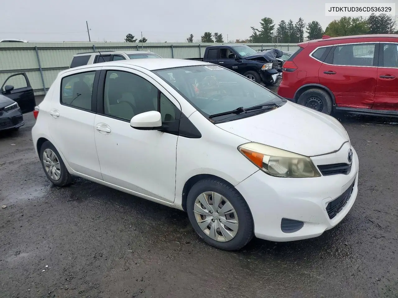 2012 TOYOTA YARIS VIN JTDKTUD36CD536329 — фото 4