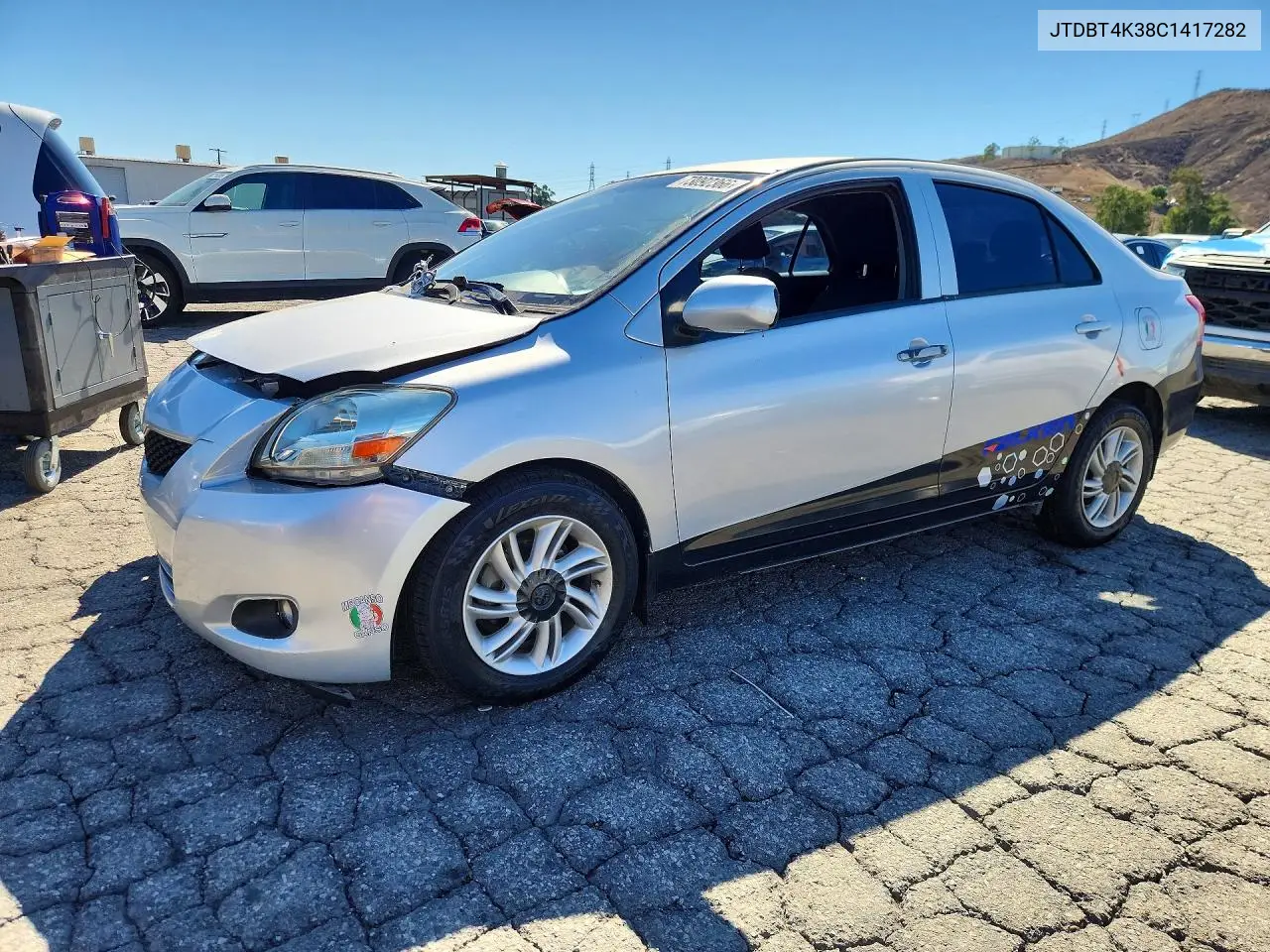 TOYOTA YARIS 2012, VIN JTDBT4K38C1417282