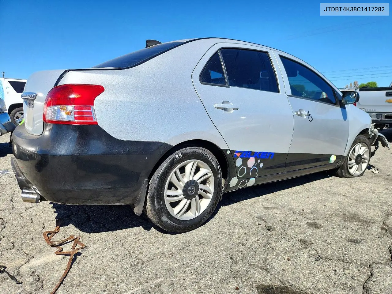 2012 TOYOTA YARIS VIN JTDBT4K38C1417282 — фото 3
