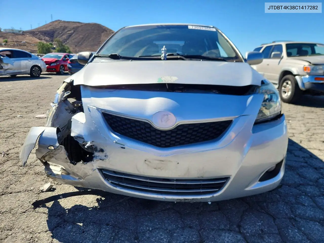 2012 TOYOTA YARIS VIN JTDBT4K38C1417282 — фото 5