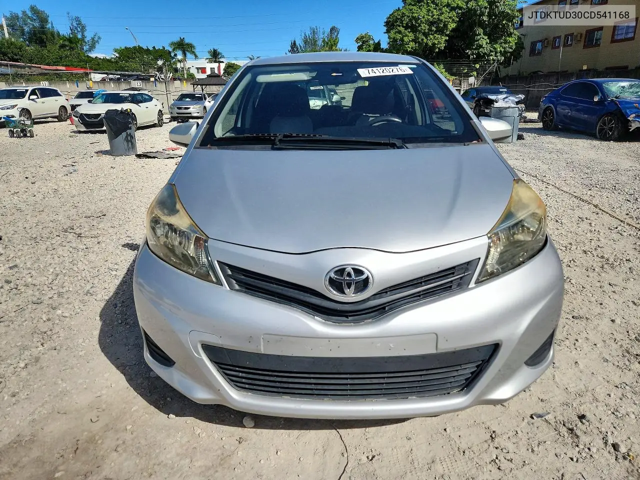 TOYOTA YARIS 2012, VIN JTDKTUD30CD541168