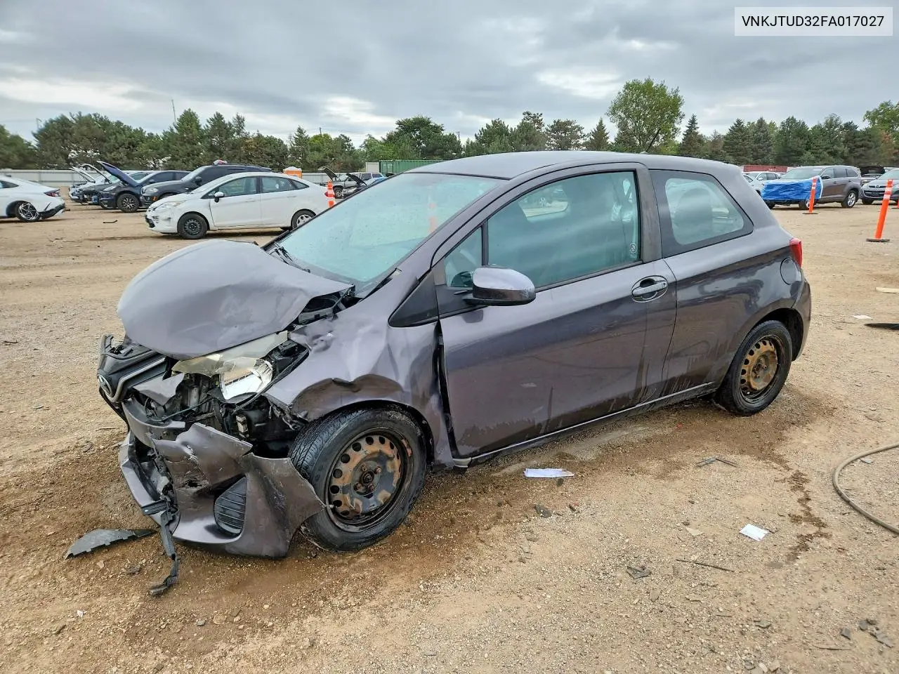 TOYOTA YARIS 2015, VIN VNKJTUD32FA017027