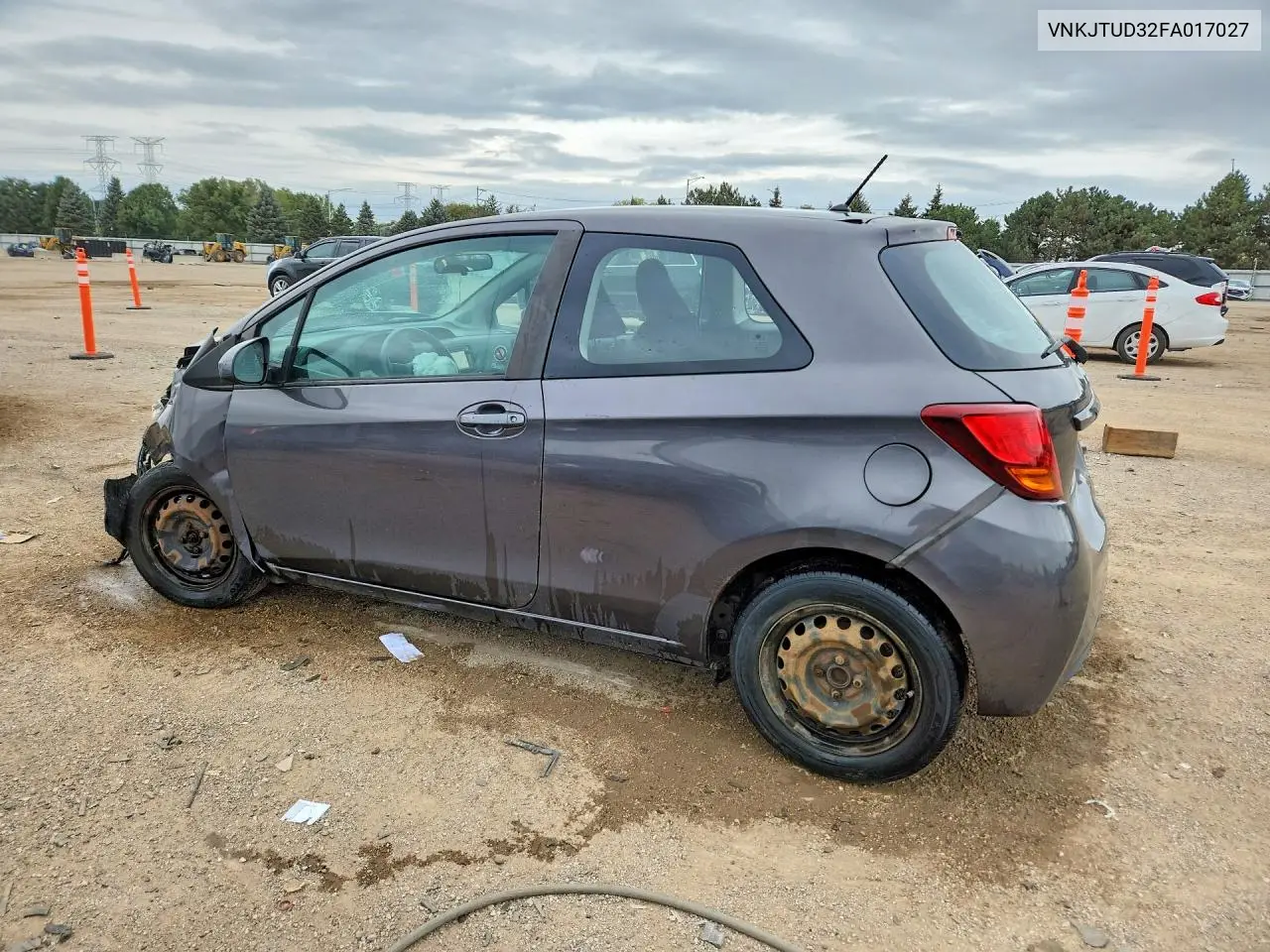2015 TOYOTA YARIS VIN VNKJTUD32FA017027 — фото 2