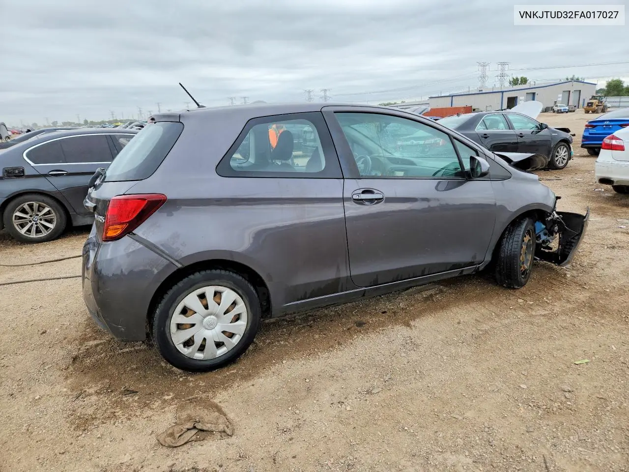 2015 TOYOTA YARIS VIN VNKJTUD32FA017027 — фото 3