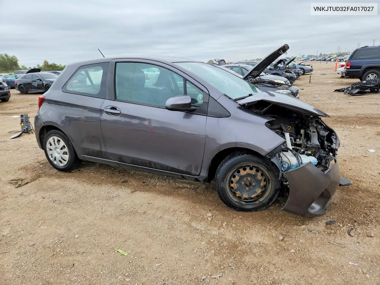 2015 TOYOTA YARIS VIN VNKJTUD32FA017027 — фото 4