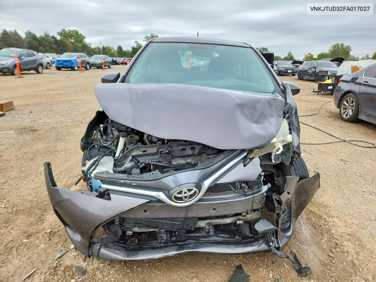 2015 TOYOTA YARIS VIN VNKJTUD32FA017027 — фото 5