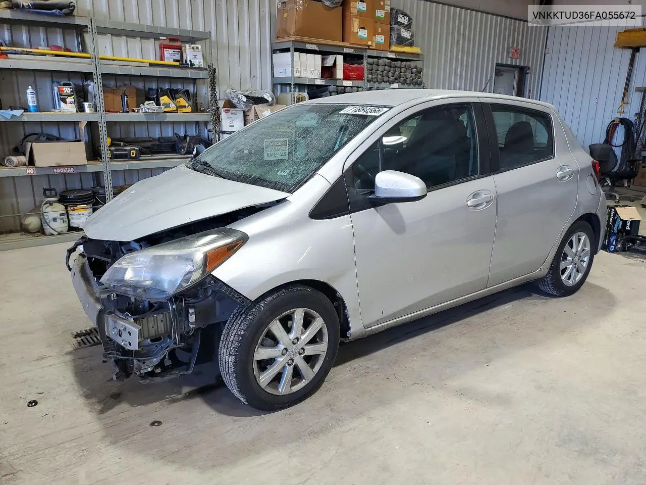 TOYOTA YARIS 2015, VIN VNKKTUD36FA055672
