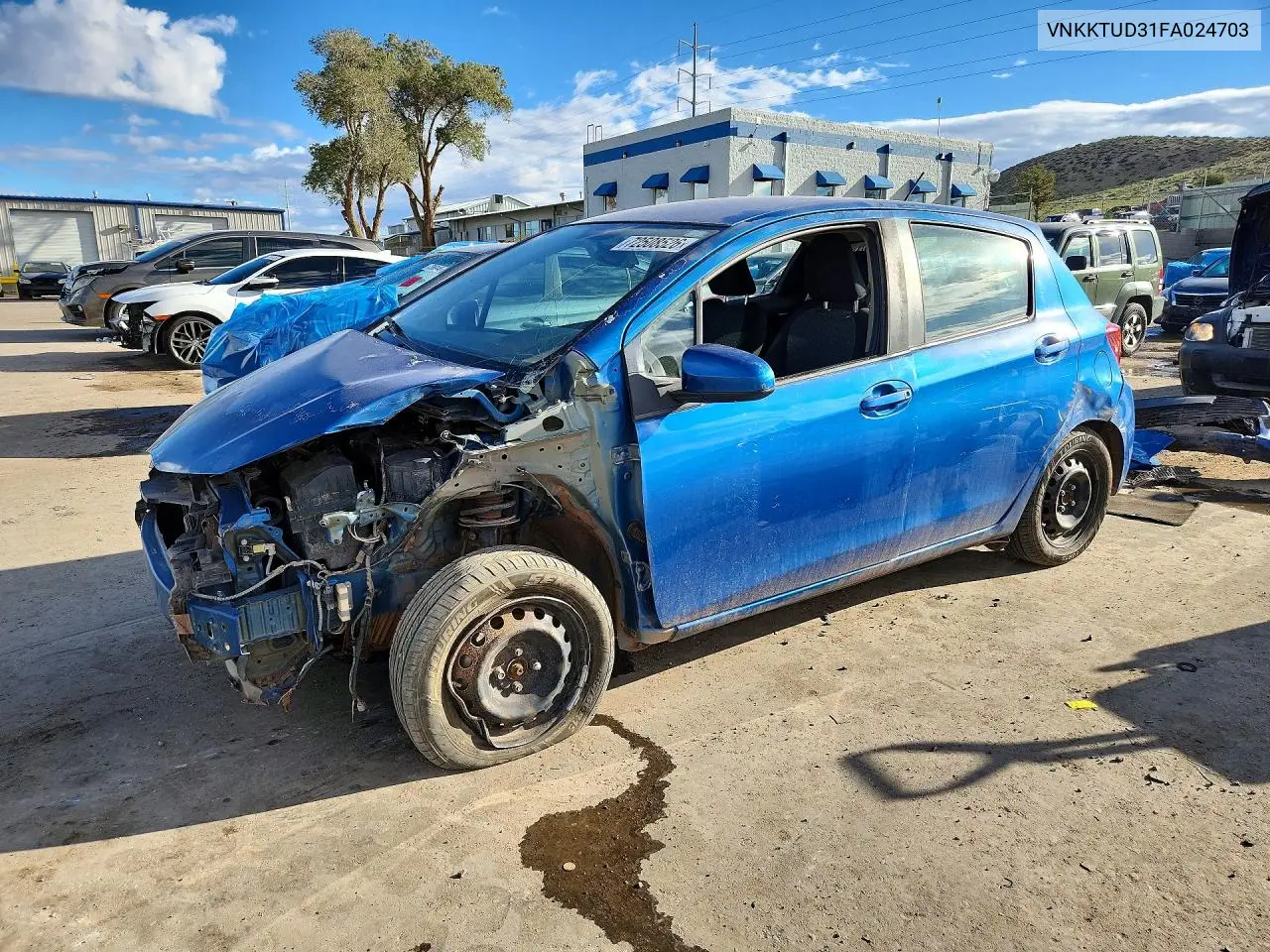 TOYOTA YARIS 2015, VIN VNKKTUD31FA024703