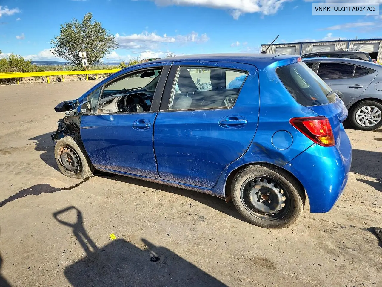 2015 TOYOTA YARIS VIN VNKKTUD31FA024703 — фото 2