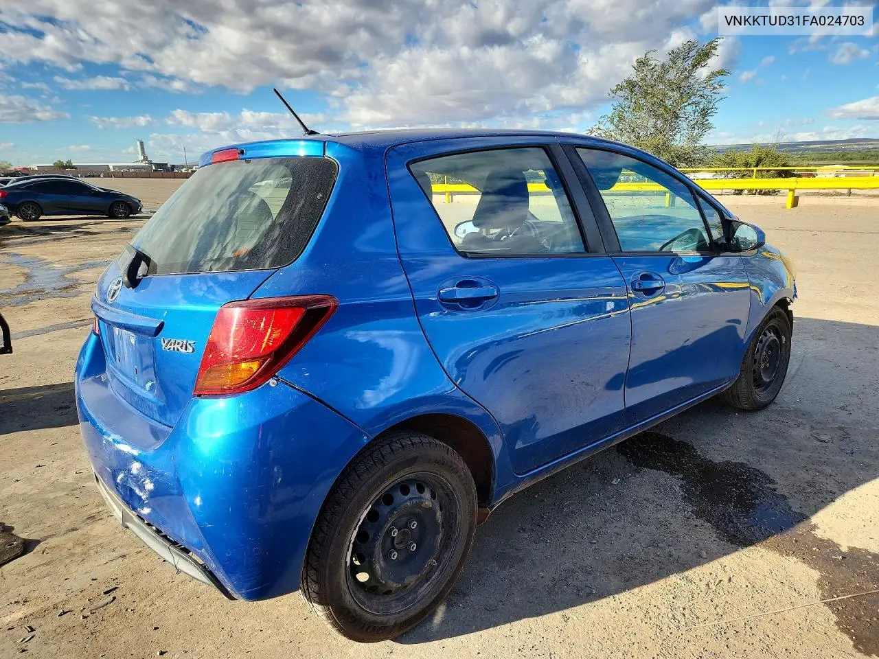 2015 TOYOTA YARIS VIN VNKKTUD31FA024703 — фото 3