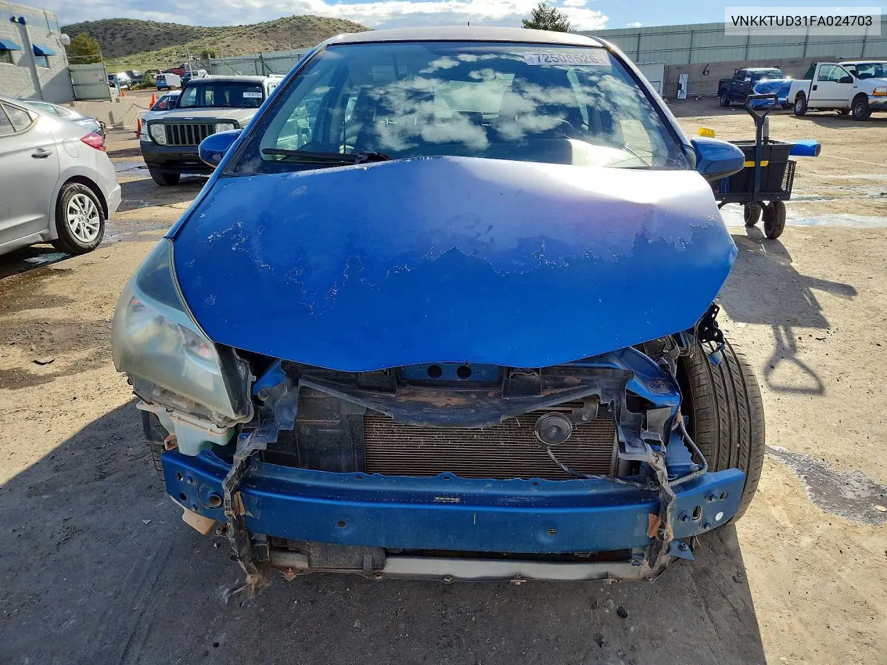 2015 TOYOTA YARIS VIN VNKKTUD31FA024703 — фото 5