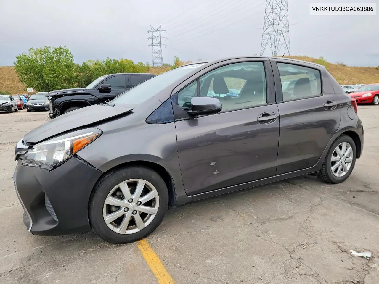 TOYOTA YARIS 2016, VIN VNKKTUD38GA063886