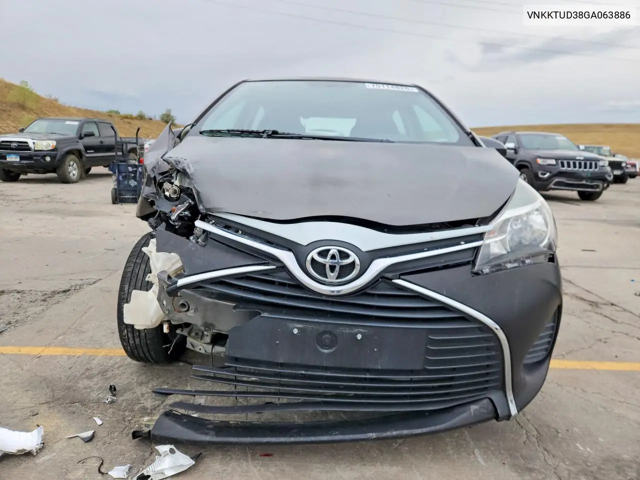 2016 TOYOTA YARIS VIN VNKKTUD38GA063886 — фото 5