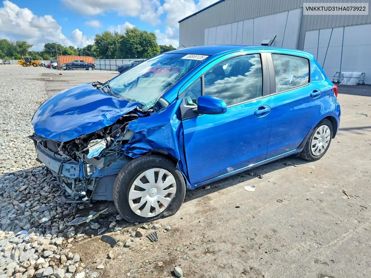 TOYOTA YARIS 2017, VIN VNKKTUD31HA073922