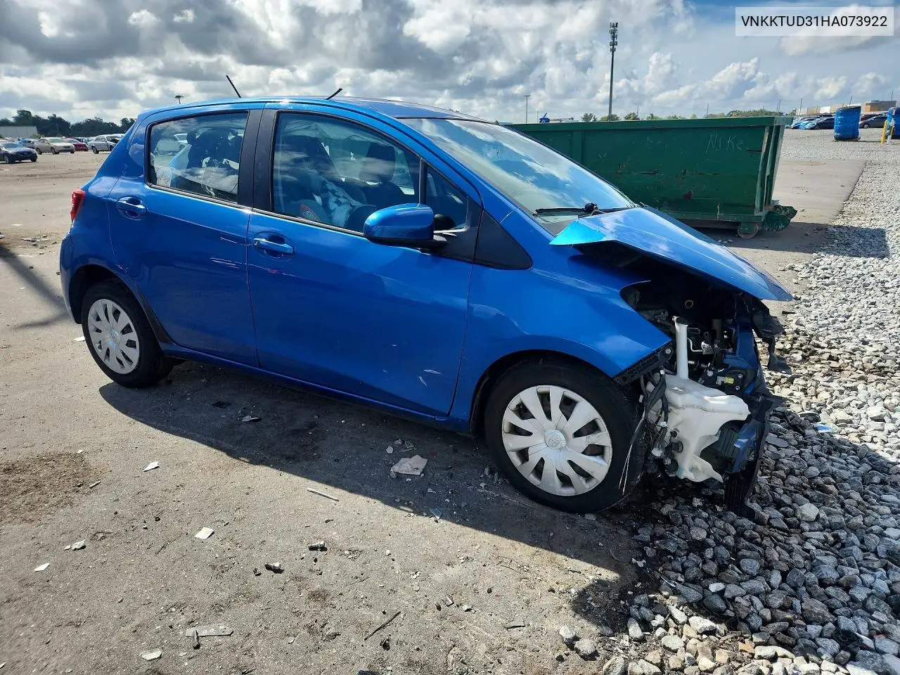 2017 TOYOTA YARIS VIN VNKKTUD31HA073922 — фото 4