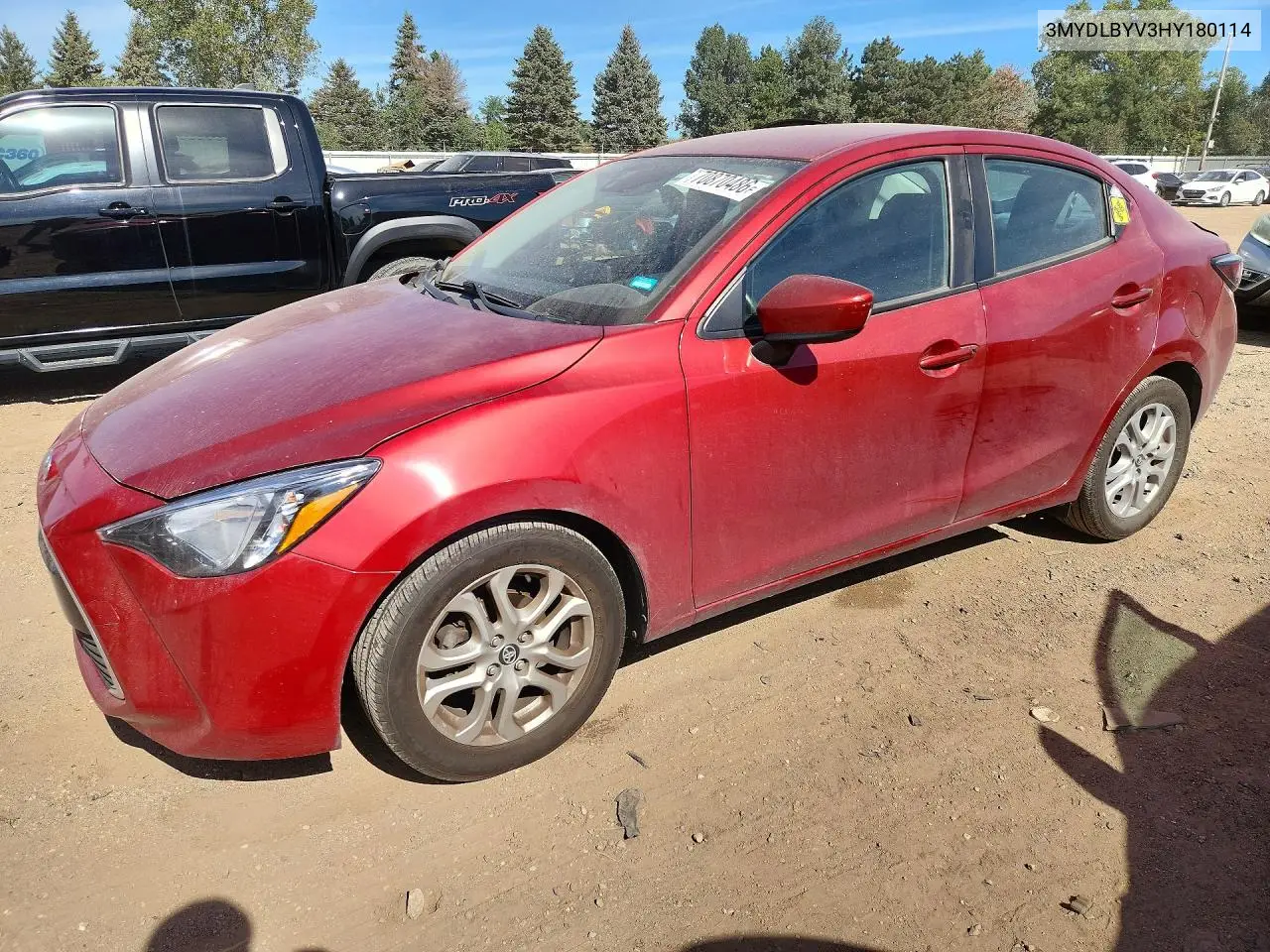 TOYOTA YARIS 2017, VIN 3MYDLBYV3HY180114