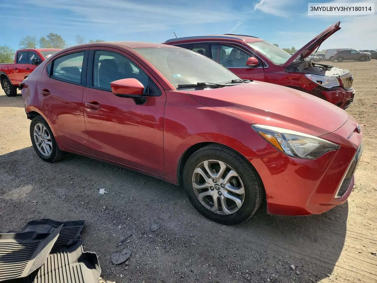 2017 TOYOTA YARIS VIN 3MYDLBYV3HY180114 — фото 4