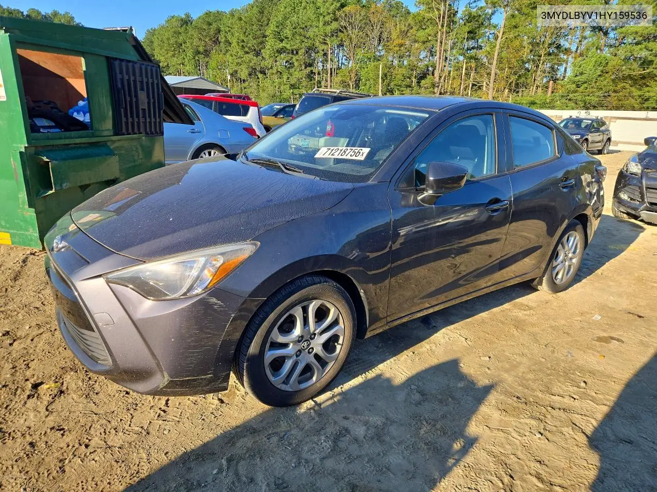 TOYOTA YARIS 2017, VIN 3MYDLBYV1HY159536