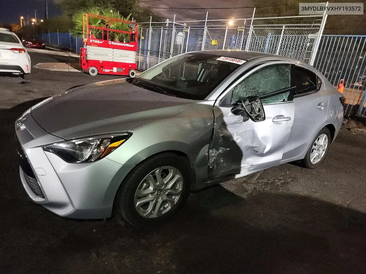 TOYOTA YARIS 2017, VIN 3MYDLBYVXHY193572