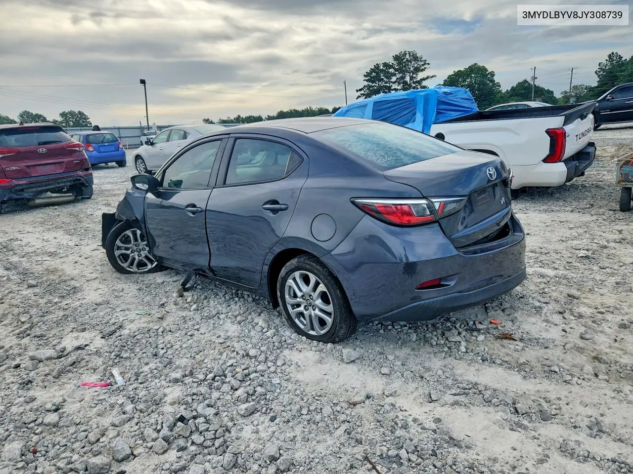 2018 TOYOTA YARIS VIN 3MYDLBYV8JY308739 — фото 2