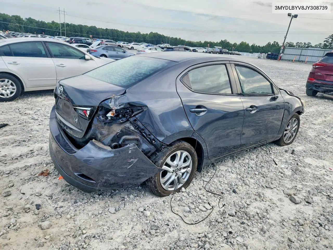 2018 TOYOTA YARIS VIN 3MYDLBYV8JY308739 — фото 3