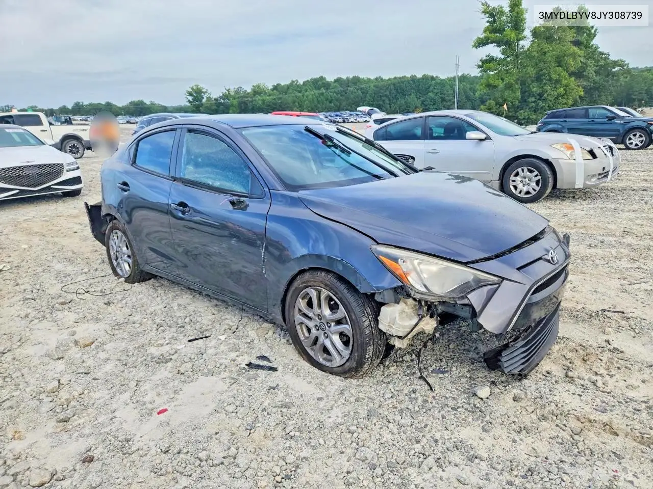 2018 TOYOTA YARIS VIN 3MYDLBYV8JY308739 — фото 4