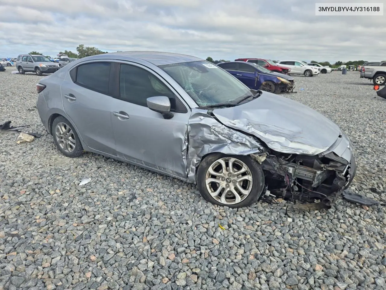 2018 TOYOTA YARIS VIN 3MYDLBYV4JY316188 — фото 4